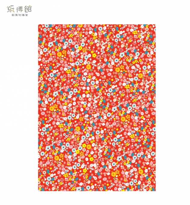C4234 A4花紋紙-紅色花海 (25入)