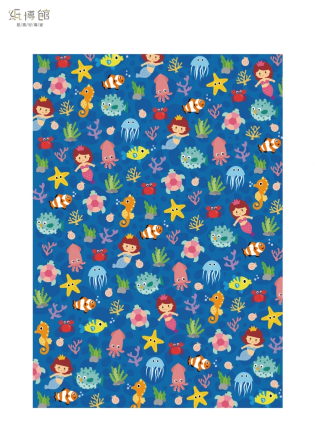 C4258 A4花紋紙-海底世界 (25入)
