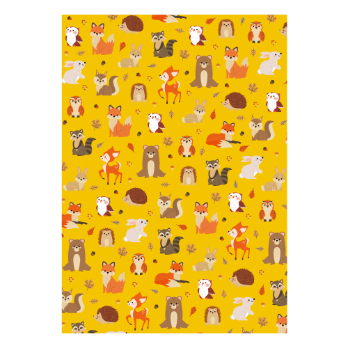 C4304 A4 花紋紙-秋季動物(25入)