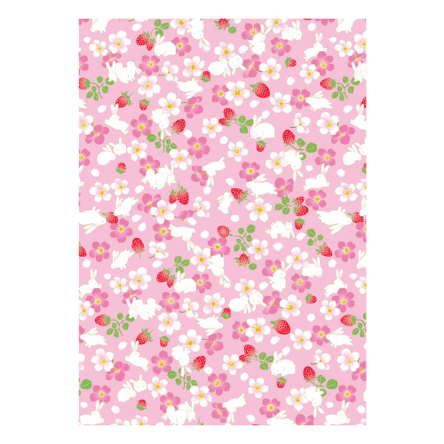 C4307 A4 花紋紙-和風兔子(25入)