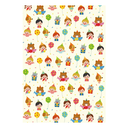 C4309 A4 花紋紙-生日派對(25入)