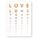 A6 造型卡/明信片-LOVE視力檢查(20入)