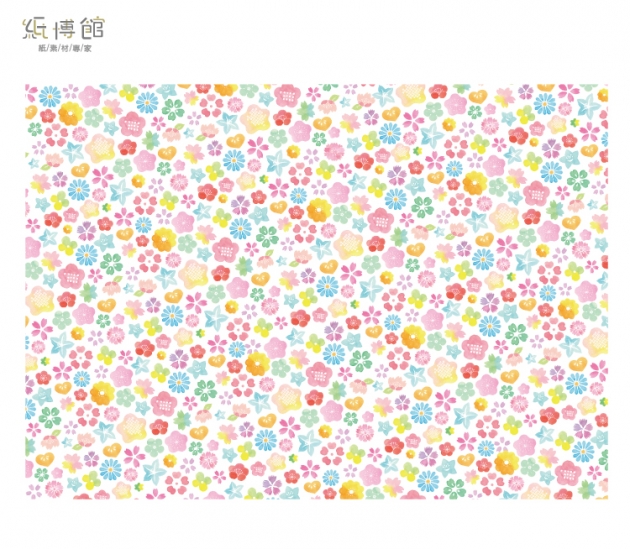 C4278 A4花紋紙-水彩風小花 (25入)