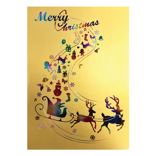 A6 造型卡/明信片-聖誕雪橇(20入)