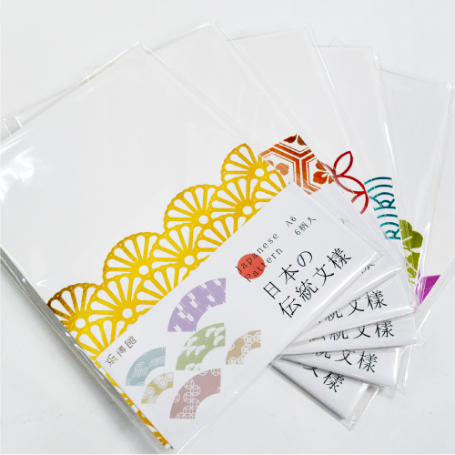 A6 和風圖騰造型卡-燙金(6入)