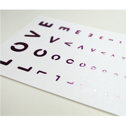 A6 造型卡/明信片-LOVE視力檢查(20入)