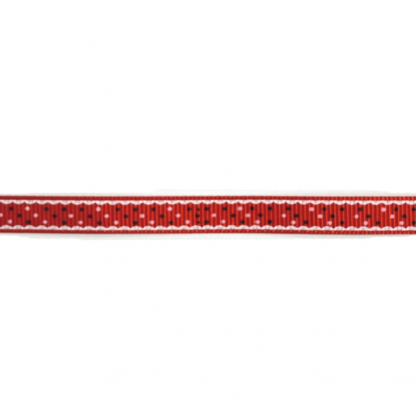 D293A~F  六色蕾絲點點緞帶 (寬1cm)