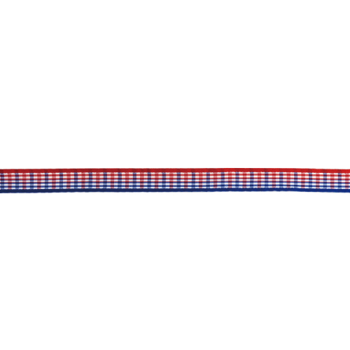 D4109A  紅藍格紋-粗 緞帶(寬1.7cm)