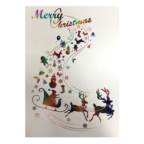 A6 造型卡/明信片-聖誕雪橇(20入)